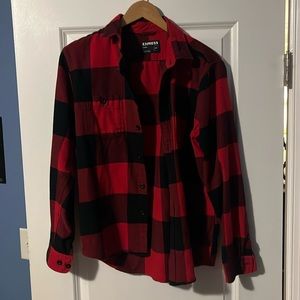 Express Men’s Flannel, Size Medium, Red/Black